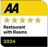 AA restaurant with rooms awards 2024 for Berwick Lodge