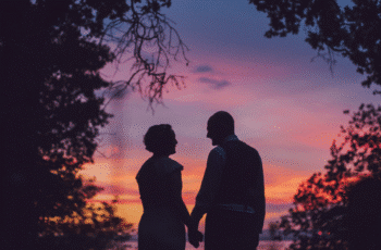 Wedding couple in the sunset at Berwick Lodge Bristol