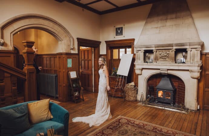 Bride at luxury hotel in Bristol